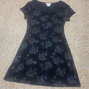 VTG Jay Jacob’s Tattoo Rose Mini Dress Grunge Fairy Large